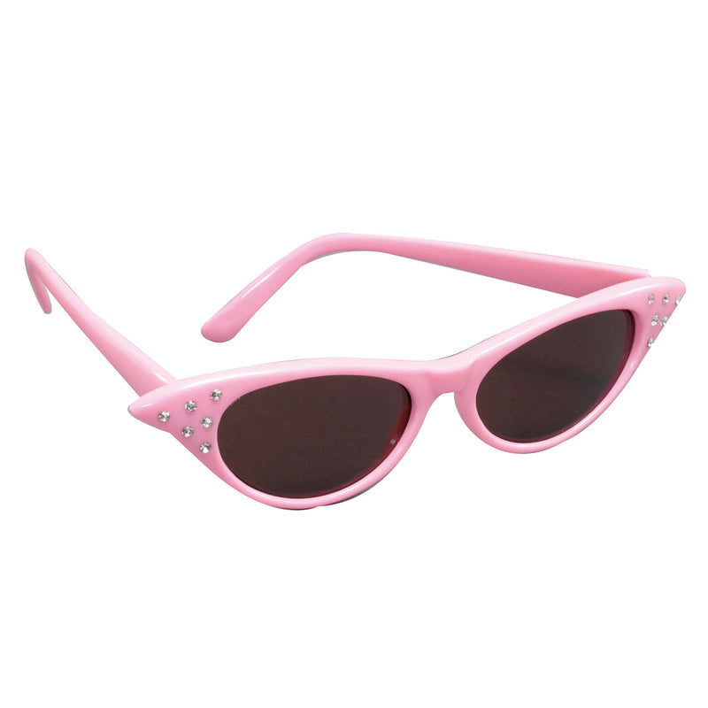 Womens Sunglasses Dark Lens Pink 50s Costume Accessories Female Halloween_1 BA995