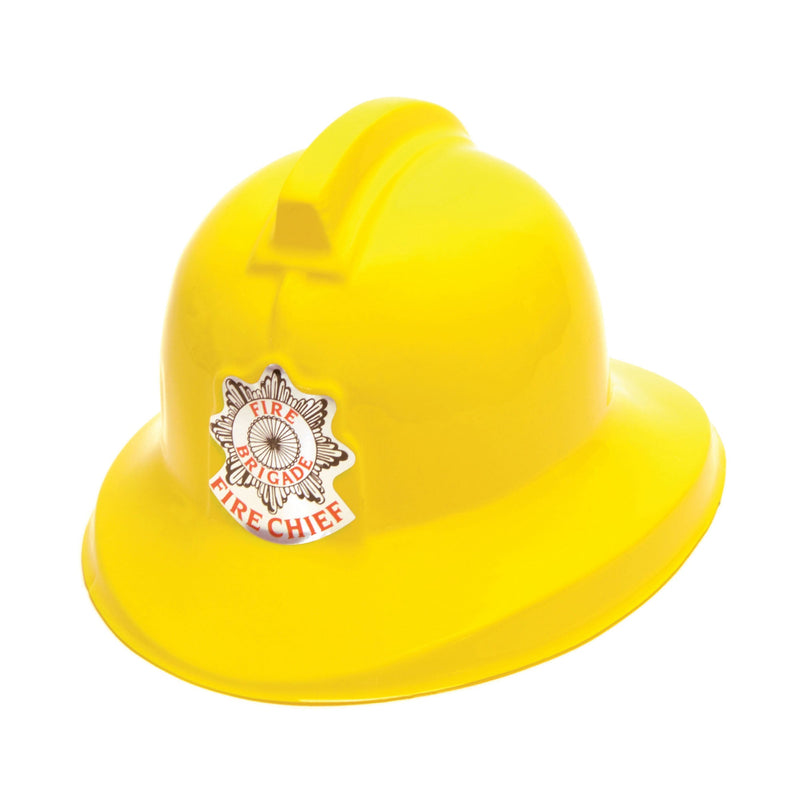 Fireman Helmet Yellow Plastic Hat Adult Unisex 1 BH079 MAD Fancy Dress