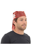 Pirate Skull Hat Red Black Bandana Skull and Crossbones