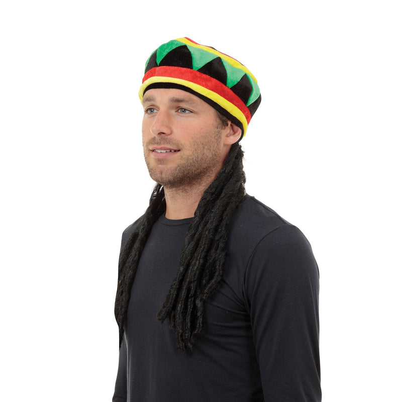 Rasta Hat With Hair Hats Unisex_1 BH491