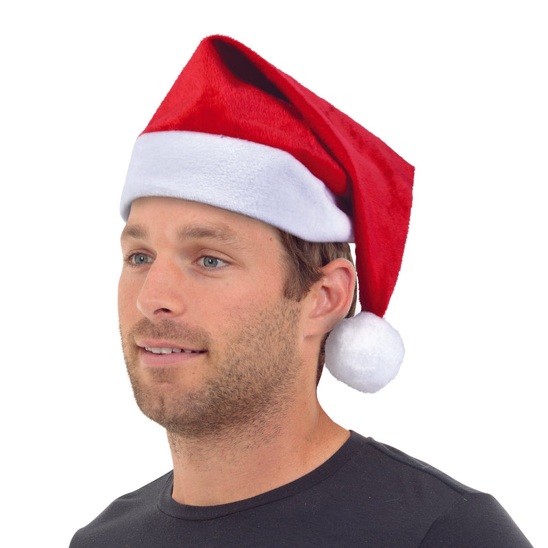 Santa Hat Velour Hats Unisex_1 BH549