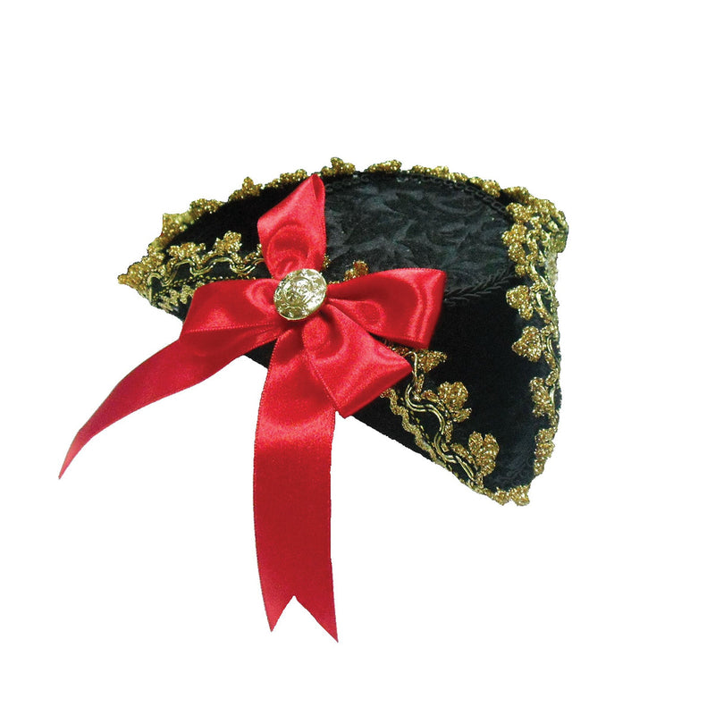 Tricorn Mini Hat + Red Bow Hats Unisex_1 BH567