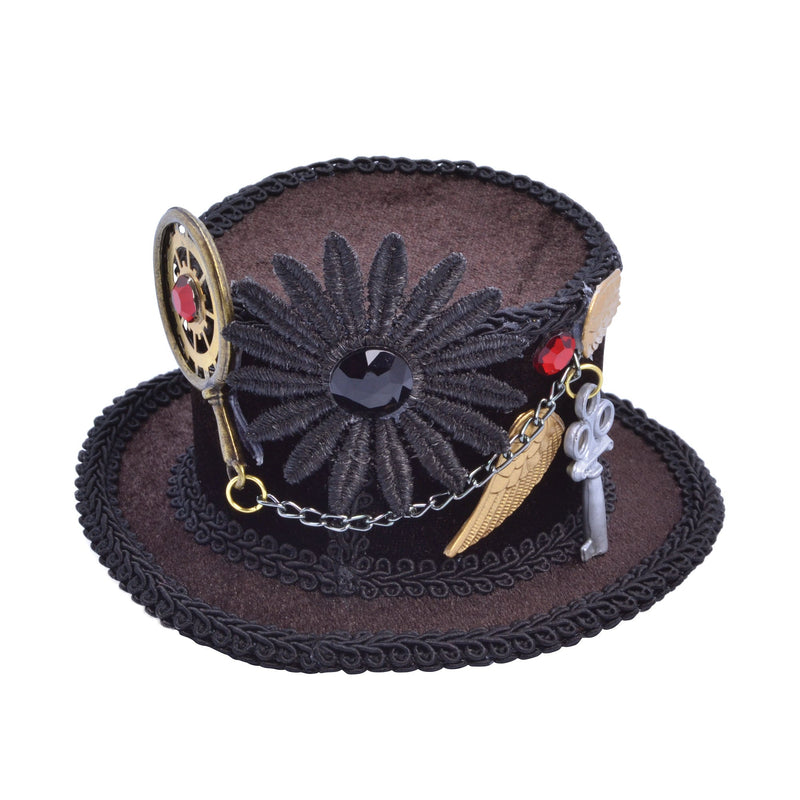 Womens Steampunk Star Wars Top Hat Mini Hats Female Halloween Costume_1 BH613