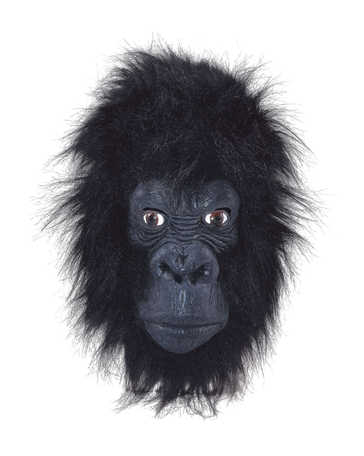 Gorilla Mask Rubber with Closed Mouth and Hair Gorilla Mask Rubber with Closed Mouth and Hair