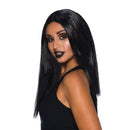 Womens Long 18" Wig Black Wigs Female Halloween Costume_3 