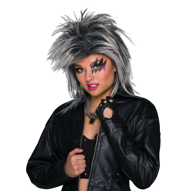 Womens Tina Two Tone Wig Grey Black Wigs Female Halloween Costume_2 