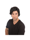 Black Wig with Side Parting