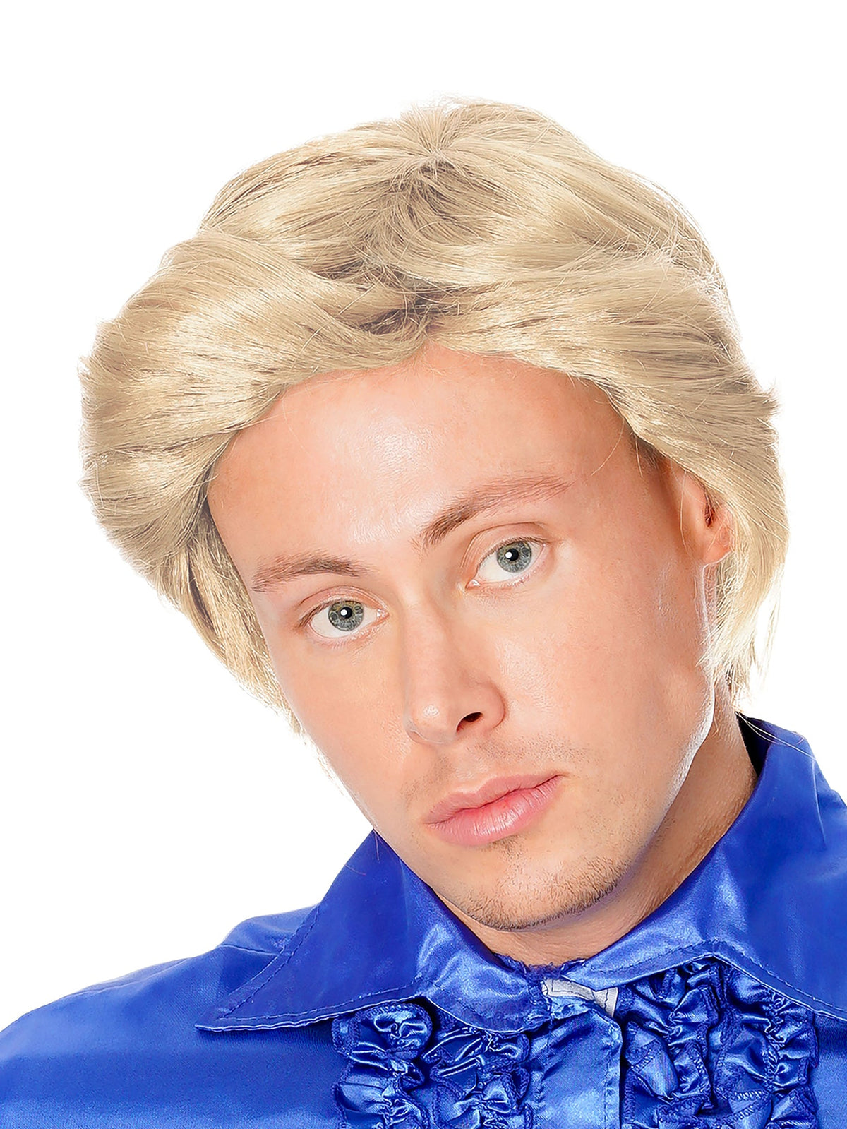 Tony Wig Blonde Mens Short Flick Out Hair Tony Wig Blonde Mens Short Flick Out Hair