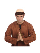 Friar Tuck Bald Headpiece Monk Wig with Short Hair