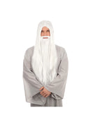 White Wizard Wig and Long Beard Gandalf Hair