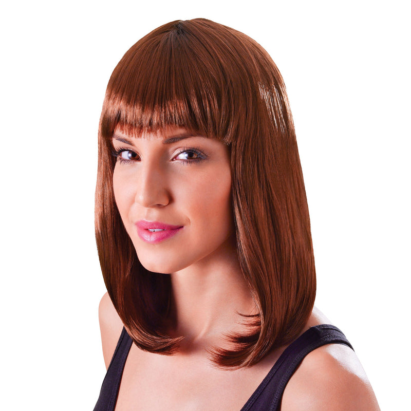 Womens Chic Doll Brown Wigs Female Halloween Costume_1 BW853