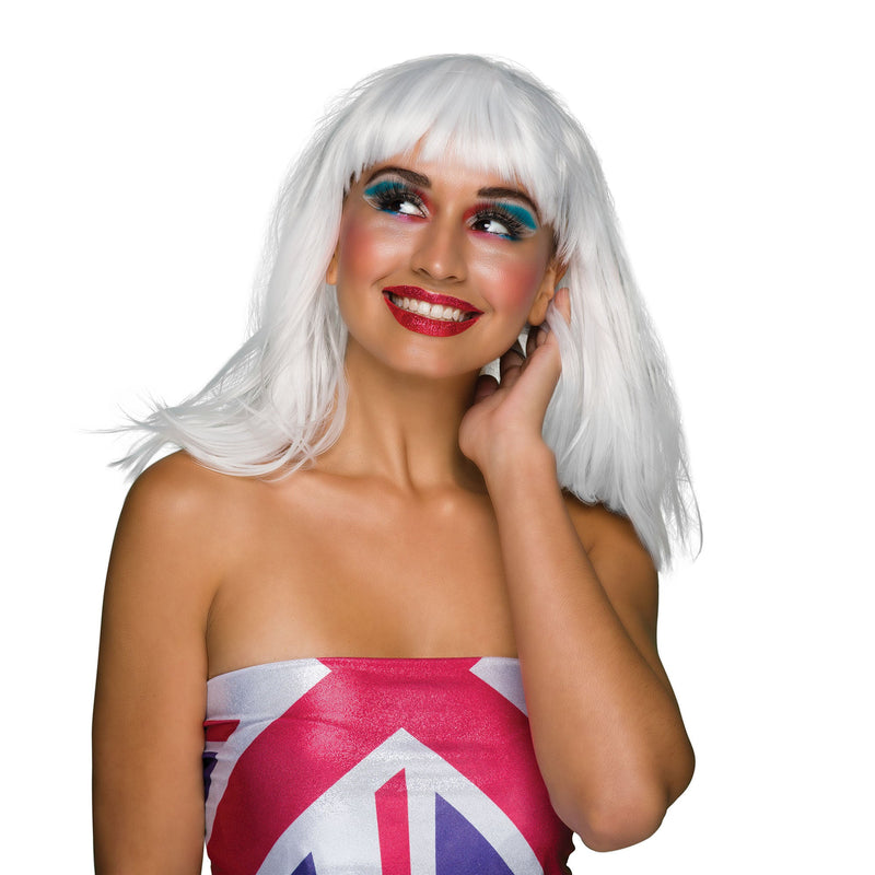 Womens Chic Doll White Wigs Female Halloween Costume_3 