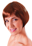 Womens Flirty Flick Brown Wigs Female Halloween Costume_1 BW861