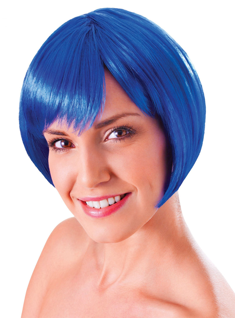 Womens Flirty Flick Blue Wigs Female Halloween Costume_1 BW868