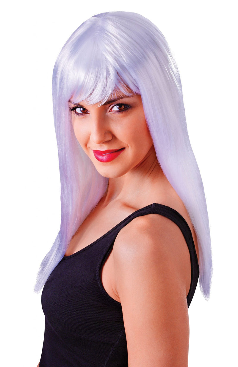 Womens Passion Long White Wigs Female Halloween Costume_1 BW878