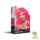 Womens Vixen Wavy Neon Pink Wigs Female Halloween Costume_1 BW894
