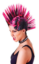 Womens Mohican Female Pink Black Wigs Halloween Costume_1 BW903