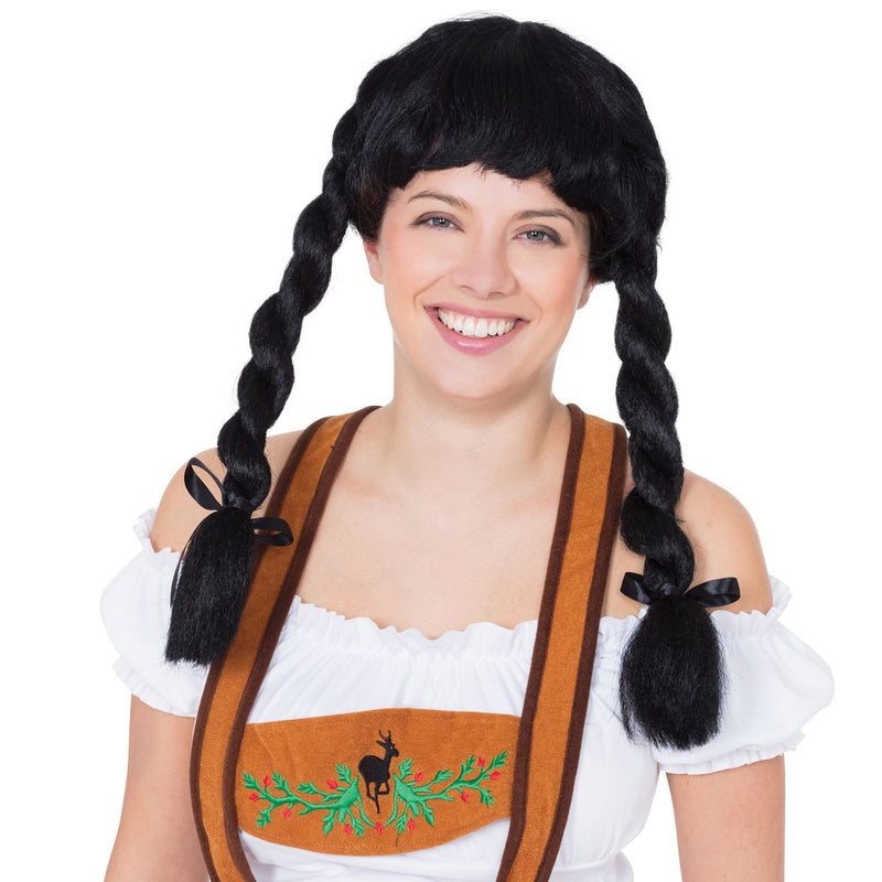 Fraulein Pigtail Wig Black Wigs Female_1 BW943