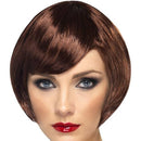 Babe Wig Adult Brown Short Bob with Fringe Flapper Costume Accessory 2