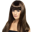 Babelicious Wig Adult Long Brown Straight with Fringe Costume Accessory 1