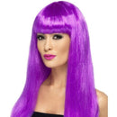 Babelicious Wig Adult Purple Long Straight with Fringe Fantasy Costume Accessory 2