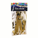 Balloon Tassels Large Gold & White Metallic Garland 1