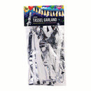 Balloon Tassels Large Silver & White Metallic Party Garland 1
