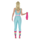 Barbie Costume Fitness Great Shape Workout Adult Blue Jumpsuit 2