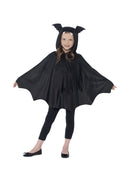 Bat Cape Kids Black Hooded with Ears Halloween Costume Accessory 1