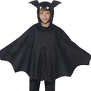 Bat Cape Kids Black Hooded with Ears Halloween Costume Accessory 2