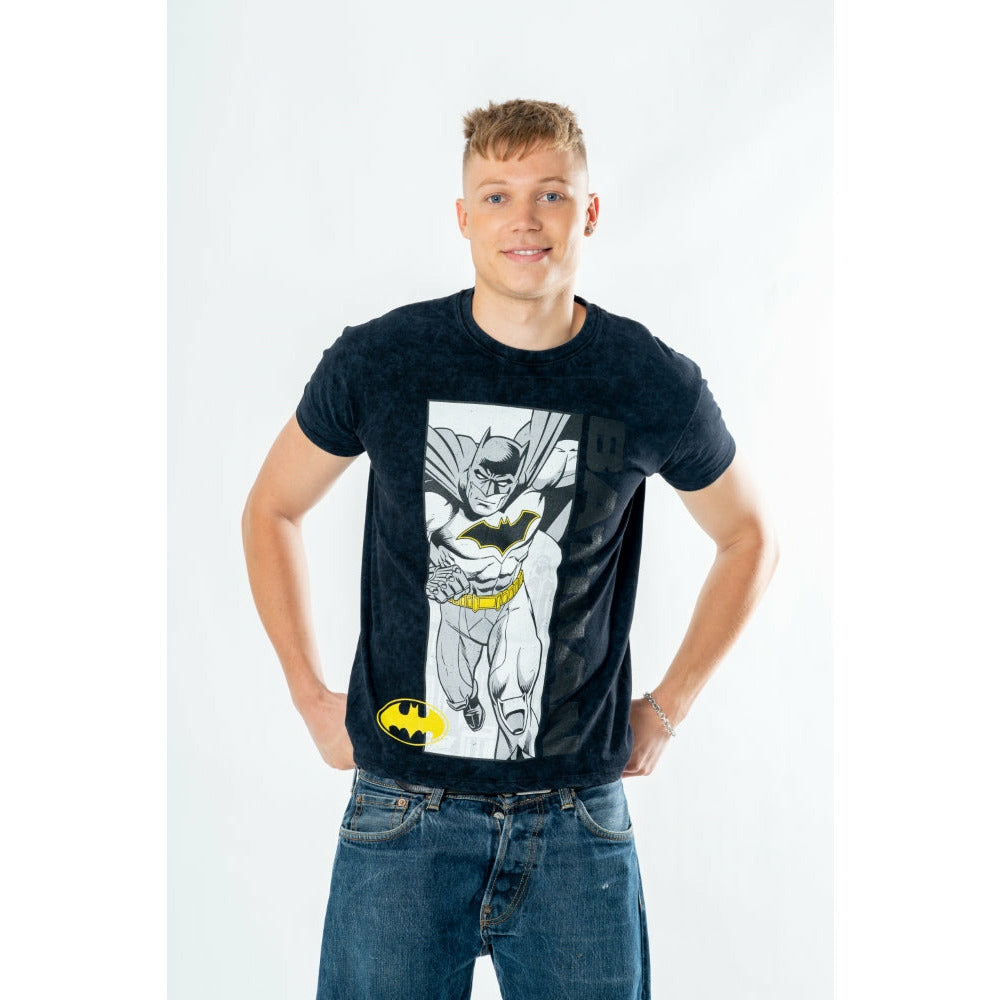 Batman Comic Acid Wash T-Shirt DC Adult Batman Comic Acid Wash T-Shirt DC Adult