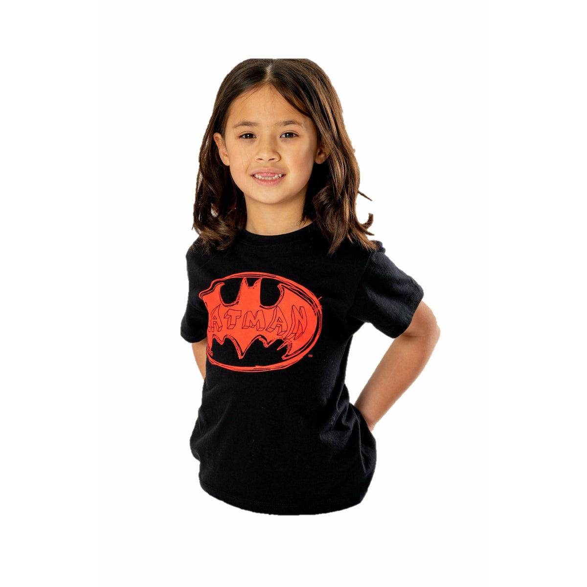 Batman Kids Black Red Batsign T-Shirt DC Batman Kids Black Red Batsign T-Shirt DC