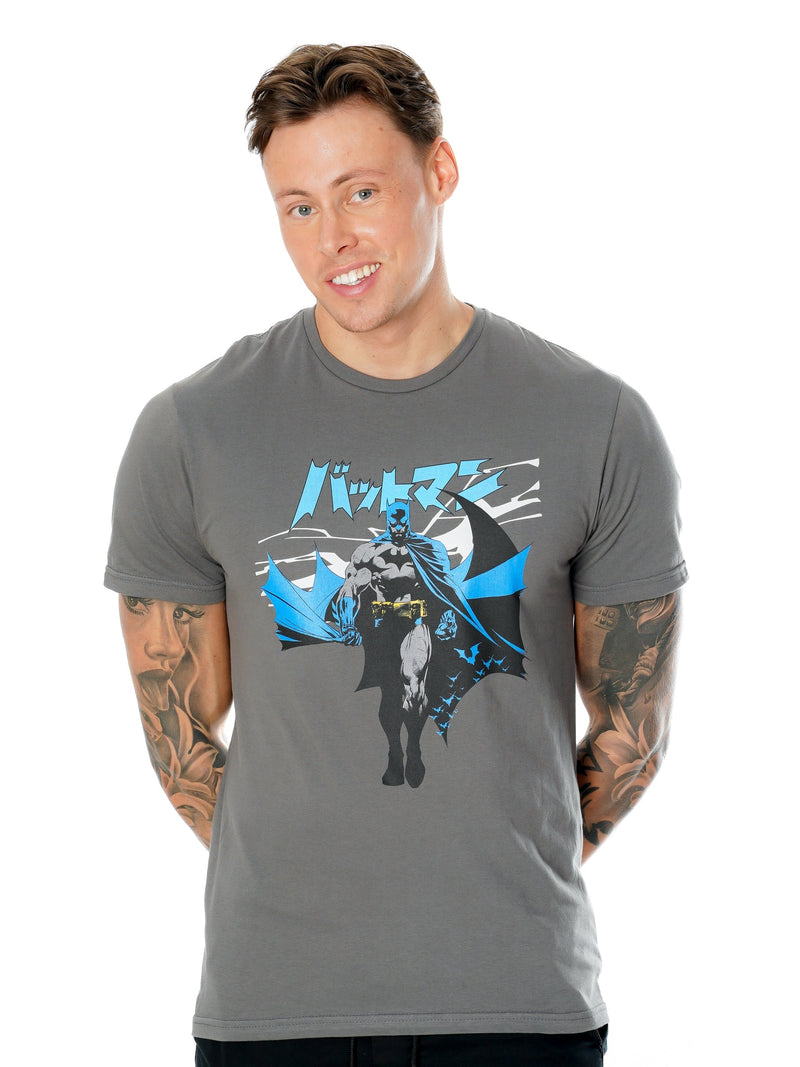 Batman Manga Cape Grey T-Shirt_3