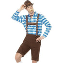 Bavarian Beer Man Costume Adult Blue Black 1