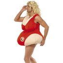 Baywatch Costume Adult Padded Red Swimsuit 3