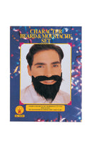 Beard and Moustache Assortment Black Costume 1