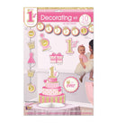 Birthday 1st Girl Decorating Kit Party Event Banner 1