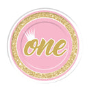 Birthday 1st Girl Plate 22cm Pink 1