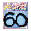 Birthday Glasses 60th Birthday Number Style 1