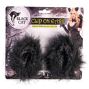 Black Cat Clip on Ears Costume Accessory 2
