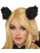 Black Cat Clip on Ears Costume Accessory 1