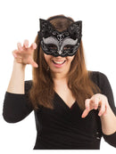 Black Cat Mask Decorative Masquerade Feline 3