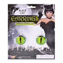 Black Cats Eyes Earrings Costume Accessories Female 1