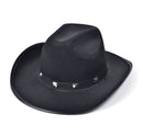 Black Felt Cowboy Studded Hat Adult 1