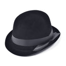 Black Flock Bowler Hat Costume Accessories 1