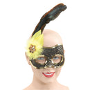 Black Gold Sequin Face Yellow Eye Masks Unisex 1