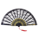 Black Lace Spanish Fan Flamenco Costume Accessory 1