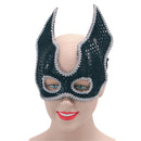 Black Sequin Half Face & Hband Eye Masks Unisex 1