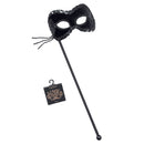 Black Velvet Mask On Stick Eye Masks Unisex 1