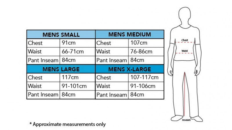 Size Chart Bloody Convict Costume Mens Orange Prisoner